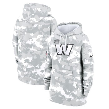Women's Washington Commanders Arctic Camo 2024 Salute To Service Club Fleece Pullover Hoodie Women's Washington Commanders Arctic Camo 2024 Salute To Service Club Fleece Pullover Hoodie