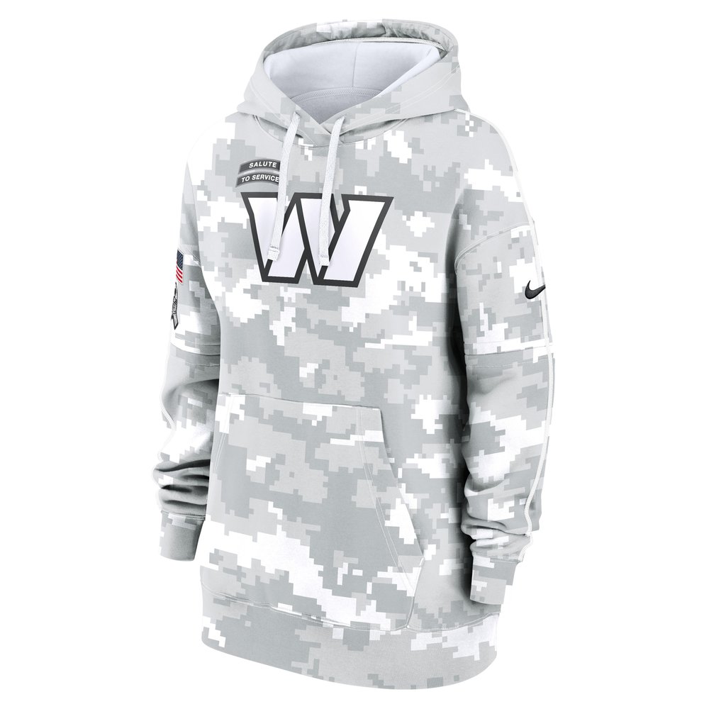 Women's Washington Commanders Arctic Camo 2024 Salute To Service Club Fleece Pullover Hoodie