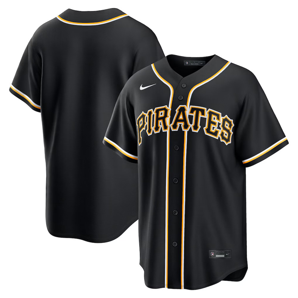 Men's Pittsburgh Pirates Fashion Replica Black Out Jersey Men's Pittsburgh Pirates Fashion Replica Black Out Jersey