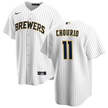 Men's Milwaukee Brewers #11 Jackson Chourio Nike Cream Home Limited Player Jersey Men's Milwaukee Brewers #11 Jackson Chourio Nike Cream Home Limited Player Jersey