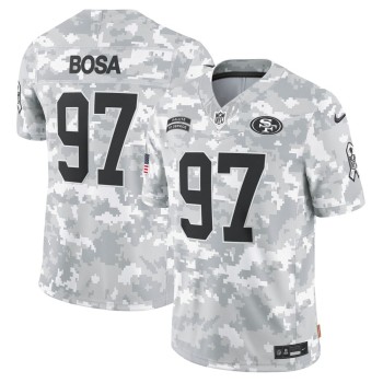 Men's San Francisco 49ers Nick Bosa Arctic Camo 2024 Salute to Service Limited Jersey Men's San Francisco 49ers Nick Bosa Arctic Camo 2024 Salute to Service Limited Jersey