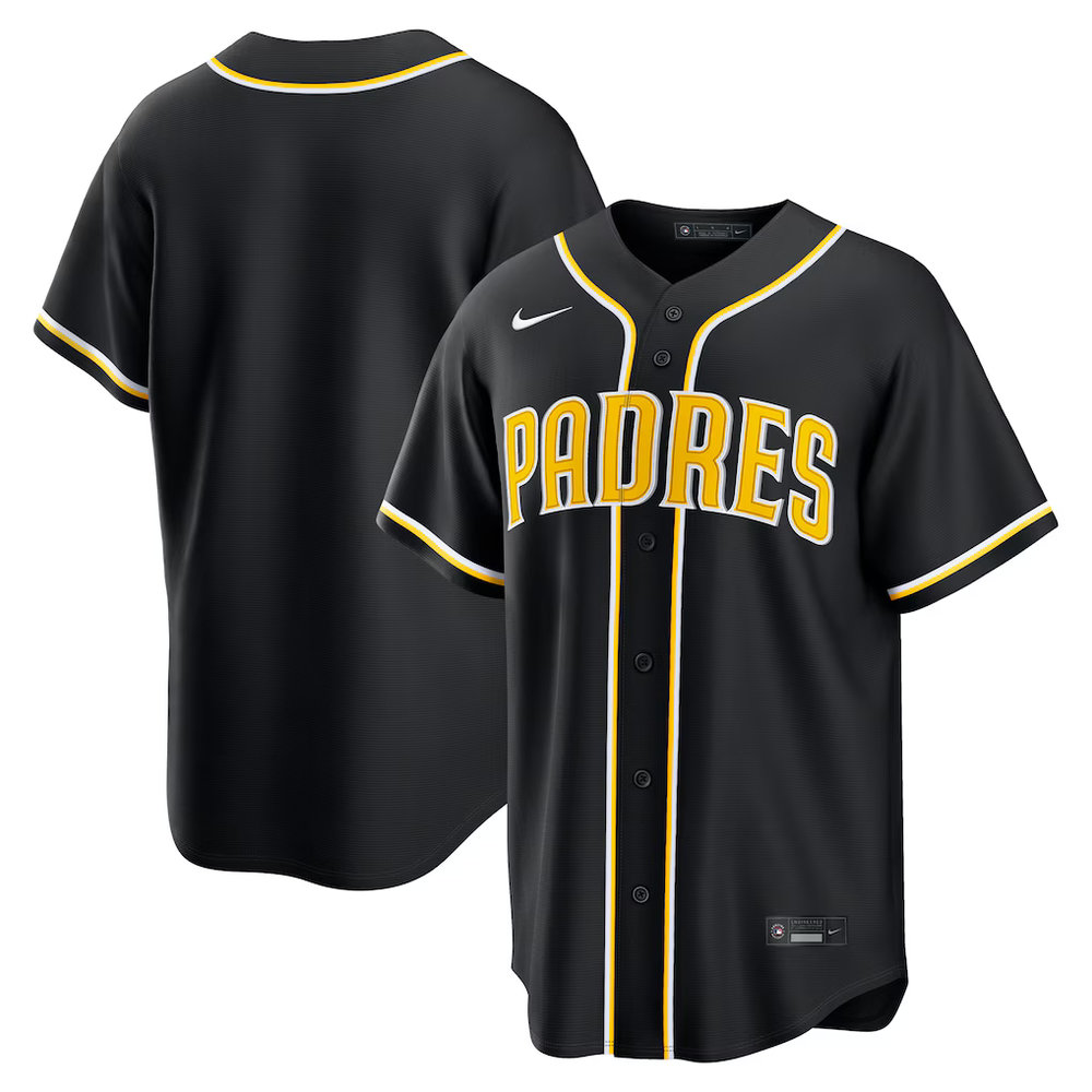 Men's San Diego Padres Fashion Replica Black Out Jersey Men's San Diego Padres Fashion Replica Black Out Jersey
