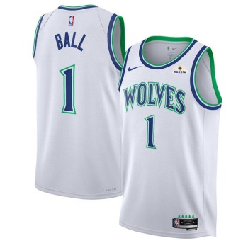 Men's Minnesota Timberwolves #1 LaMelo Ball White 2026/27 Association Edition Jersey Men's Minnesota Timberwolves #1 LaMelo Ball White 2026/27 Association Edition Jersey