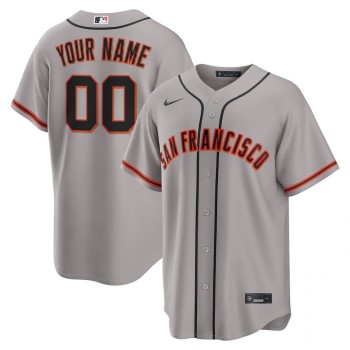 Men's San Francisco Giants Grey Stitched Baseball Custom Jersey Men's San Francisco Giants Grey Stitched Baseball Custom Jersey