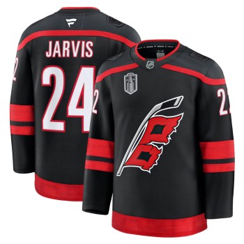 Men's Carolina Hurricanes #24 Seth Jarvis Fanatics Black 2026 Stanley Cup Final Home Premium Jersey