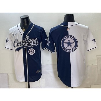Youth Dallas Cowboys Navy Split Cool Base Stitched Baseball Jersey Youth Dallas Cowboys Navy Split Cool Base Stitched Baseball Jersey