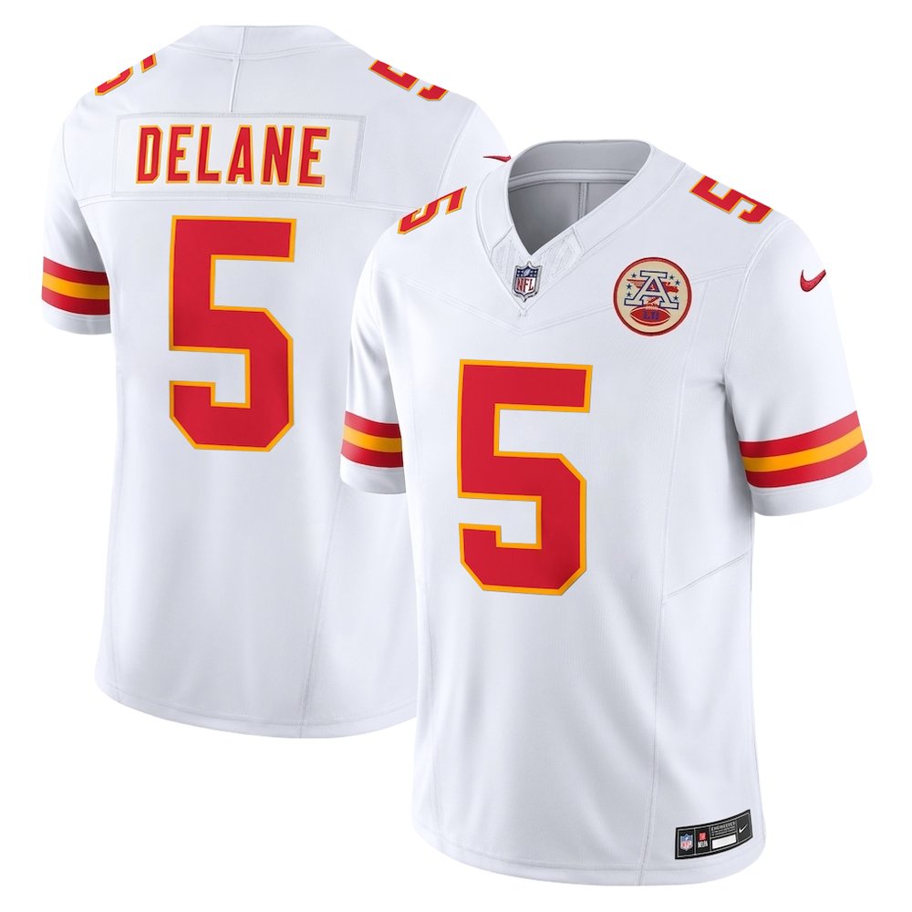 Men's Kansas City Chiefs #5 Mansoor Delane White 2026 NFL Draft Vapor F.U.S.E. Limited Jersey