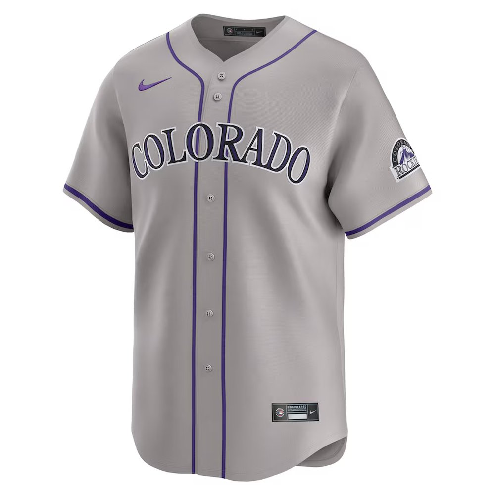 Men's Colorado Rockies Nike Gray Road Limited Jersey Men's Colorado Rockies Nike Gray Road Limited Jersey