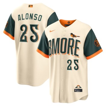 Men's Baltimore Orioles #25 Pete Alonso Nike Natural 2026 City Connect Stadium Jersey Men's Baltimore Orioles #25 Pete Alonso Nike Natural 2026 City Connect Stadium Jersey