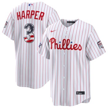 Men's Philadelphia Phillies #3 Bryce Harper Nike White 2026 All-Star Edition Stars & Stripes Stadium Jersey Men's Philadelphia Phillies #3 Bryce Harper Nike White 2026 All-Star Edition Stars & Stripes Stadium Jersey