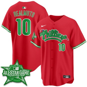 Youth Philadelphia Phillies #10 REALMUTO Red 2026 MLB All-Star Jersey Youth Philadelphia Phillies #10 REALMUTO Red 2026 MLB All-Star Jersey