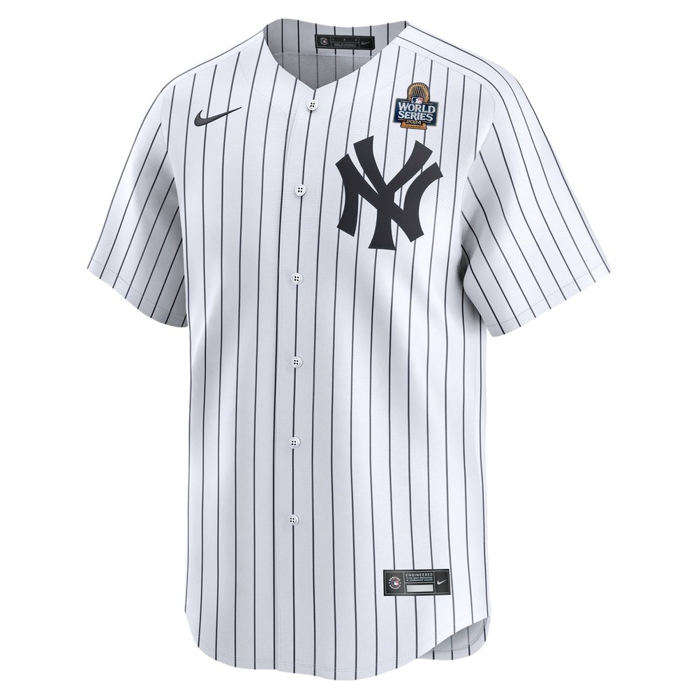 Men's New York Yankees White 2024 World Series Home Limited Jersey Men's New York Yankees White 2024 World Series Home Limited Jersey