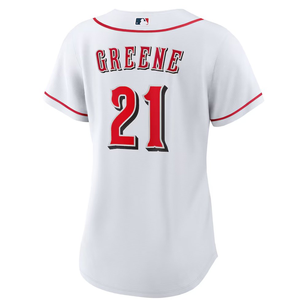 Women's Cincinnati Reds #21 Hunter Greene Nike White Home Replica Jersey