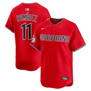 Men's Cleveland Guardians #11 Jose Ramirez Nike Red Alternate Limited Jersey Men's Cleveland Guardians #11 Jose Ramirez Nike Red Alternate Limited Jersey