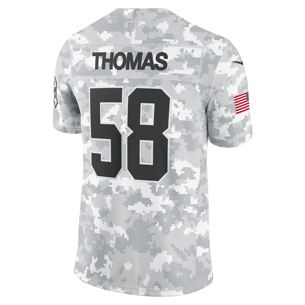 Men's Kansas City Chiefs Derrick Thomas Arctic Camo 2024 Salute to Service Retired Player Limited Jersey
