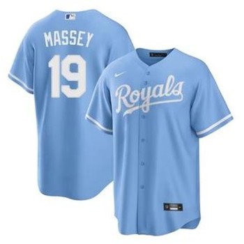 Men's Kansas City Royals #19 Michael Massey Nike Blue Home Replica Jersey Men's Kansas City Royals #19 Michael Massey Nike Blue Home Replica Jersey