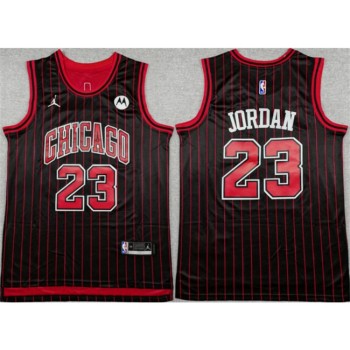 Men's Chicago Bulls #23 Michael Jordan Black 2024/25 City Edition Stitched Basketball Jersey