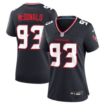 Women's Houston Texans #93 Kayden McDonald Nike Navy 2026 NFL Draft Game Jersey Women's Houston Texans #93 Kayden McDonald Nike Navy 2026 NFL Draft Game Jersey