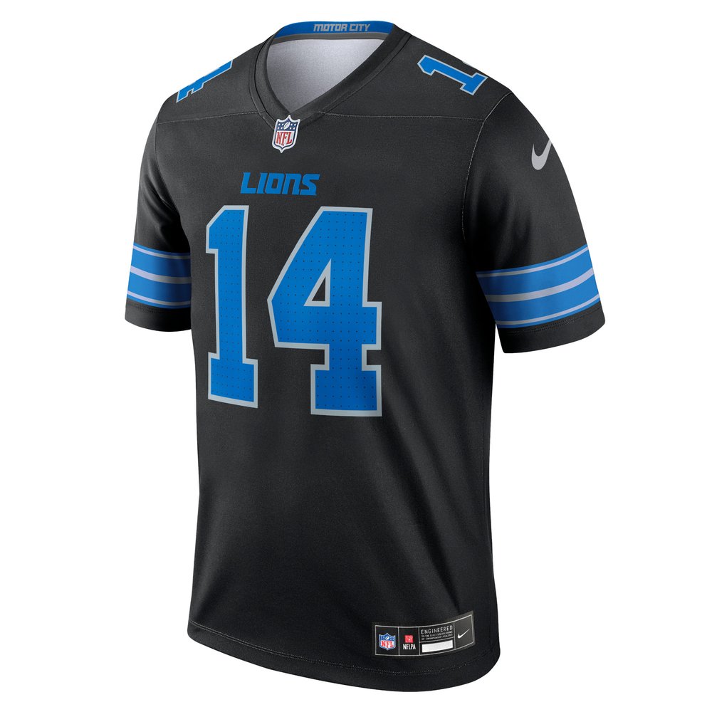Men's Detroit Lions #14 Amon-Ra St. Brown Black Legend Jersey