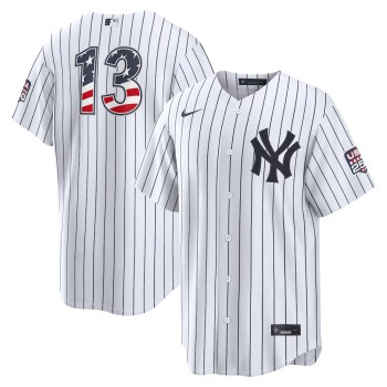 Youth New York Yankees #13 Jazz Chisholm Jr. Nike White USA 250 Fourth of July Home Stadium Jersey Youth New York Yankees #13 Jazz Chisholm Jr. Nike White USA 250 Fourth of July Home Stadium Jersey