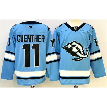 Men's Utah Mammoth #11 Dylan Guenther Blue 2025 Stitched Premium Jersey