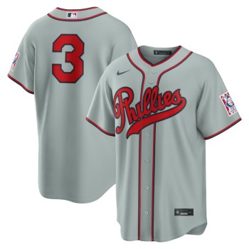 Men's Philadelphia Phillies #3 Bryce Harper Nike Gray 2026 Field of Dreams Stadium Jersey Men's Philadelphia Phillies #3 Bryce Harper Nike Gray 2026 Field of Dreams Stadium Jersey