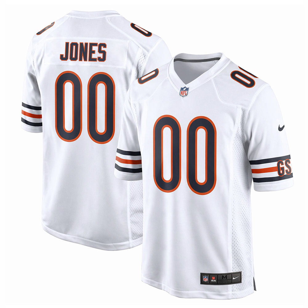 Men's Chicago Bears Logan Jones White 2026 NFL Draft Game Jersey Men's Chicago Bears Logan Jones White 2026 NFL Draft Game Jersey