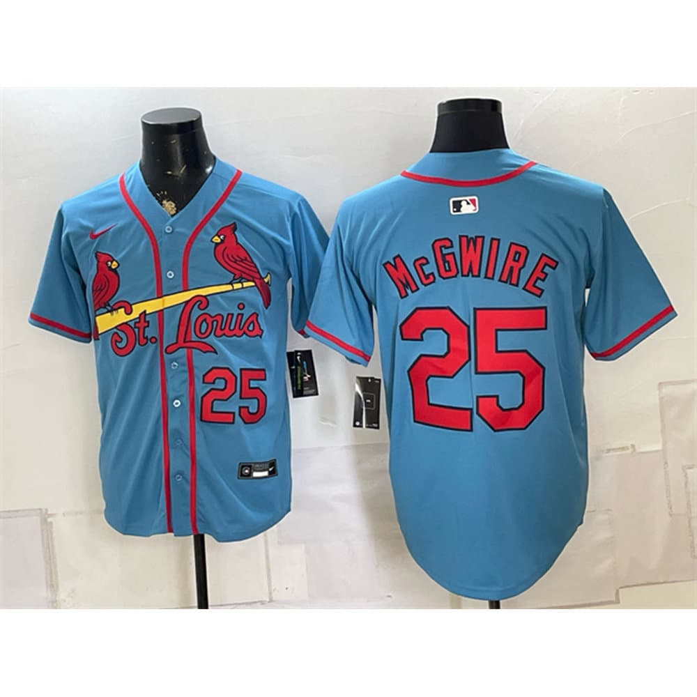 Youth St. Louis Cardinals #25 Mark McGwire Blue Alternate Limited Jersey Youth St. Louis Cardinals #25 Mark McGwire Blue Alternate Limited Jersey