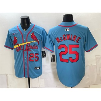 Men's St. Louis Cardinals #25 Mark McGwire Blue Alternate Limited Jersey Men's St. Louis Cardinals #25 Mark McGwire Blue Alternate Limited Jersey
