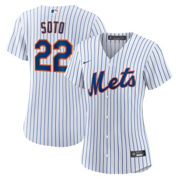 Women's New York Mets #22 Juan Soto White Home Replica Player Jersey Women's New York Mets #22 Juan Soto White Home Replica Player Jersey