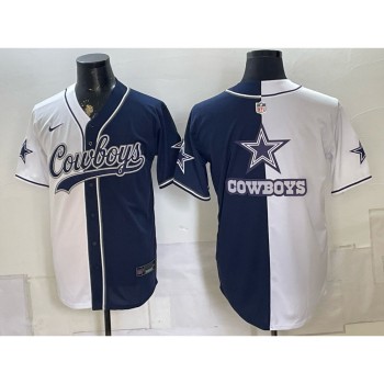 Youth Dallas Cowboys Navy Split Cool Base Stitched Baseball Jersey Youth Dallas Cowboys Navy Split Cool Base Stitched Baseball Jersey