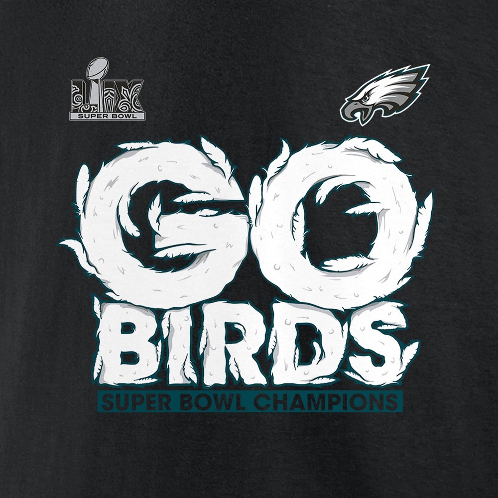 Men's Philadelphia Eagles Black Super Bowl LIX Champions Big & Tall Hometown T-Shirt Men's Philadelphia Eagles Black Super Bowl LIX Champions Big & Tall Hometown T-Shirt