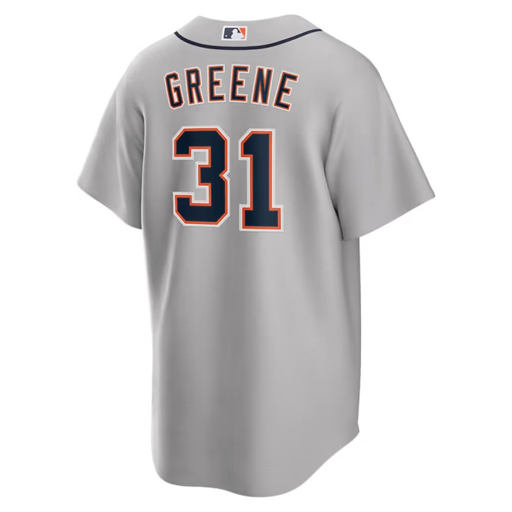 Men's Detroit Tigers #31 Riley Greene Nike Gray Home Replica Jersey Men's Detroit Tigers #31 Riley Greene Nike Gray Home Replica Jersey