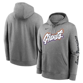Men's San Francisco Giants Nike Heather Charcoal 2025 City Connect French Terry Club Pullover Hoodie