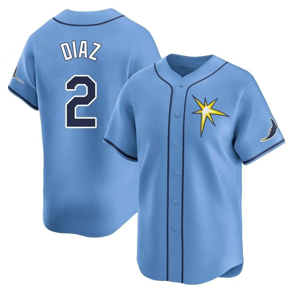 Men's Tampa Bay Rays #2 Yandy Diaz Blue Home Elite Player Jersey Men's Tampa Bay Rays #2 Yandy Diaz Blue Home Elite Player Jersey