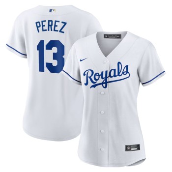 Women's Kansas City Royals #13 Salvador Perez Nike White Home Replica Player Jersey Women's Kansas City Royals #13 Salvador Perez Nike White Home Replica Player Jersey