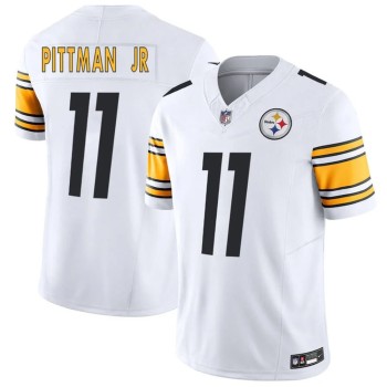 Men's Pittsburgh Steelers #11 Michael Pittman Jr. White Vapor F.U.S.E. Limited Jersey Men's Pittsburgh Steelers #11 Michael Pittman Jr. White Vapor F.U.S.E. Limited Jersey
