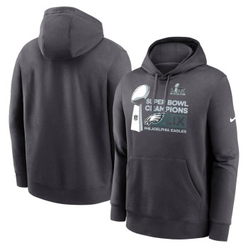 Men's Philadelphia Eagles Anthracite Super Bowl LIX Champions Locker Room Trophy Collection Extended Sizes Club Fleece Pullover Hoodie Men's Philadelphia Eagles Anthracite Super Bowl LIX Champions Locker Room Trophy Collection Extended Sizes Club Fleece Pullover Hoodie