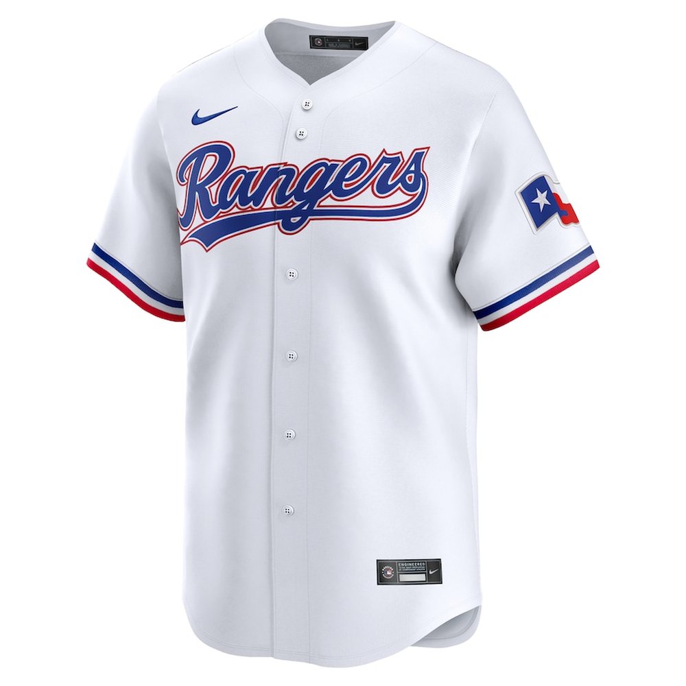 Men's Texas Rangers #53 Adolis Garcia White Home Limited Player Jersey
