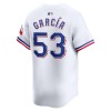 Men's Texas Rangers #53 Adolis Garcia White Home Limited Player Jersey