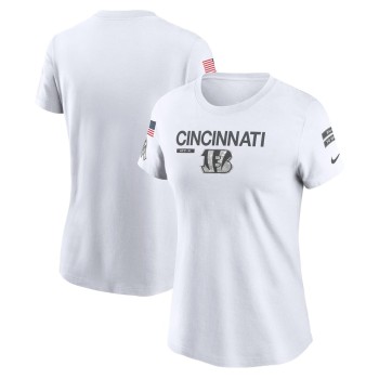 Women's Cincinnati Bengals  White 2024 Salute To Service Legend Performance T-Shirt Women's Cincinnati Bengals  White 2024 Salute To Service Legend Performance T-Shirt