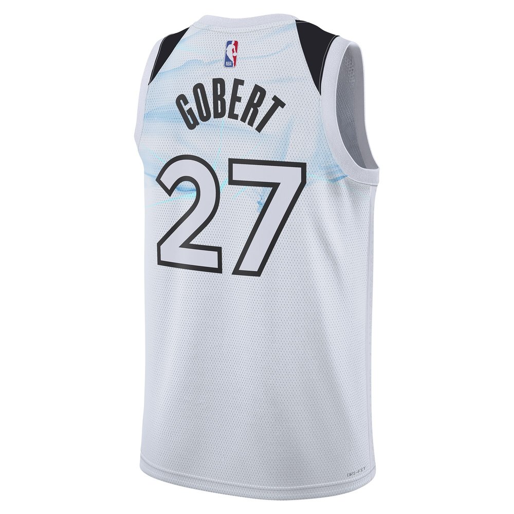 Unisex Minnesota Timberwolves Rudy Gobert White 2024/25 Swingman Player Jersey - City Edition