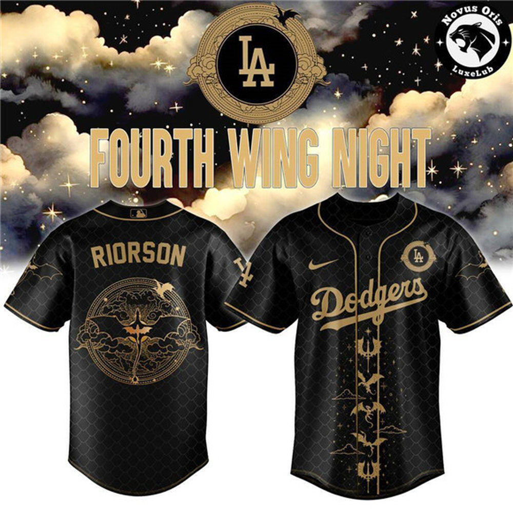 Youth Los Angeles Dodgers x Fourth Black Wing Night Riorson Limited Edition Jersey