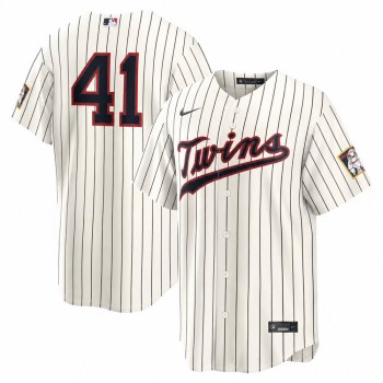 Men's Minnesota Twins #41 Joe Ryan Nike Cream 2026 Field of Dreams Stadium Jersey