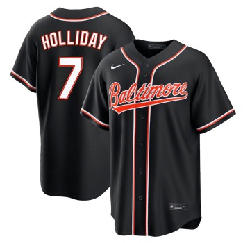 Men's Baltimore Orioles #7 Jackson Holliday Black Fashion Replica Player Jersey Men's Baltimore Orioles #7 Jackson Holliday Black Fashion Replica Player Jersey