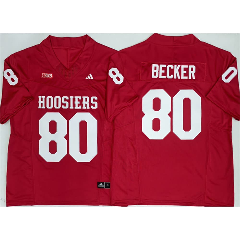 Men's Indiana Hoosiers #80 Charlie Becker Red Vapor F.U.S.E. Limited Jersey Men's Indiana Hoosiers #80 Charlie Becker Red Vapor F.U.S.E. Limited Jersey