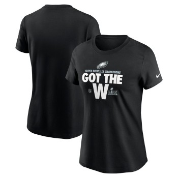 Women's Philadelphia Eagles  Black Super Bowl LIX Champions Parade T-Shirt Women's Philadelphia Eagles  Black Super Bowl LIX Champions Parade T-Shirt