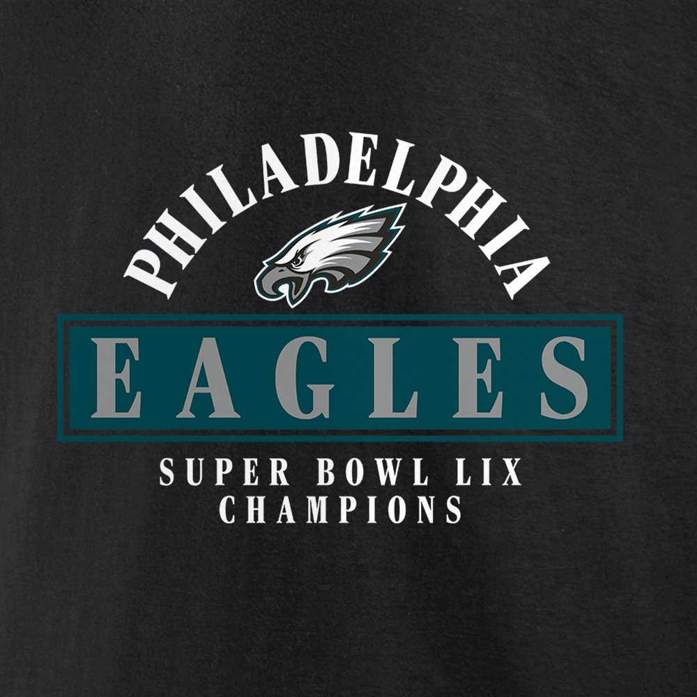 Men's Philadelphia Eagles Black Super Bowl LIX Champions Big & Tall Pullover Hoodie