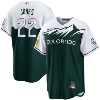 Men's Colorado Rockies #22 Nolan Jones Nike Green Home Replica Jersey