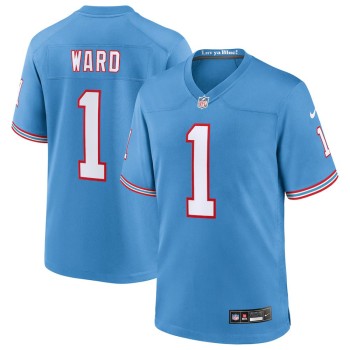 Youth Tennessee Titans #1 Cameron Ward Nike Light Blue 2025 NFL Draft First Round Pick 2nd Game Jersey